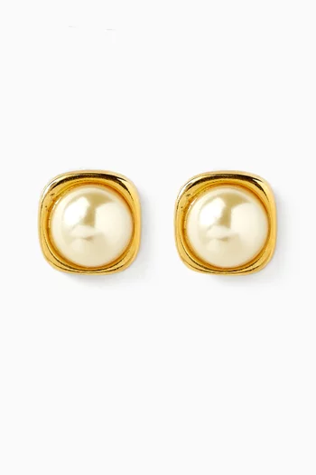 1980s Vintage Faux Pearl Earrings