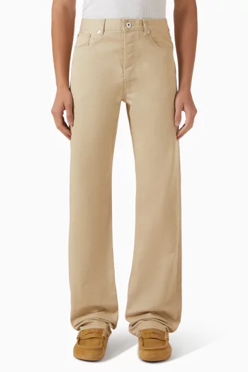 Straight Leg Jeans in Cotton Twill