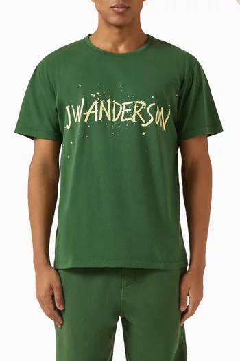 تي شيرت قطن بحياكة دائرية