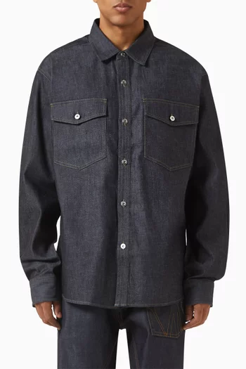 جاكيت بنمط قميص دينم