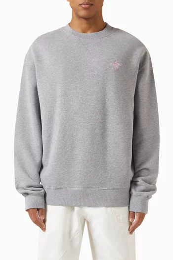 Ribbon Anchor Sweatshirt in Cotton