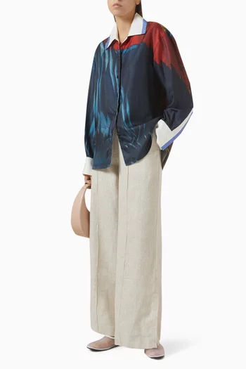 قميص اليزابيتا مزين بنقشة