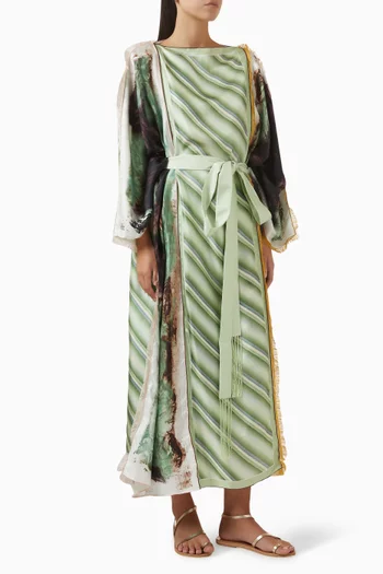 فستان جاسمين طويل بحزام