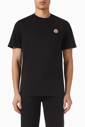 طقم تي شيرت بشعار الماركة قطن، 3 قطع