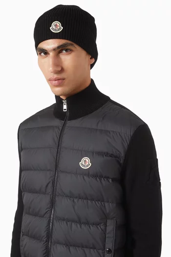 Logo Beanie in Cotton-knit