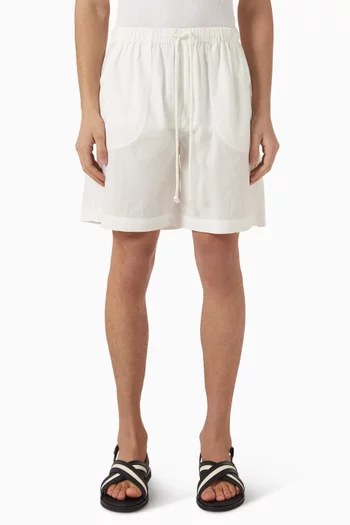 Gathered Elastic Shorts in Lyocell-blend