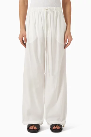 Gathered Pants in Lyocell-blend