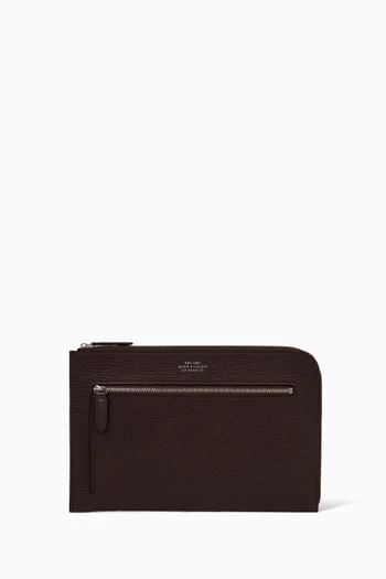 حافظة مسطحة لتنظيم أساسيات السفر جلد