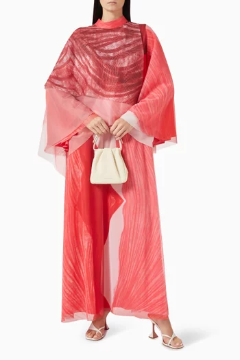 قفطان مزين بنقشة وكاب