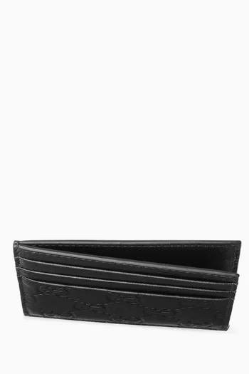 GG Emblem Card Case in Leather