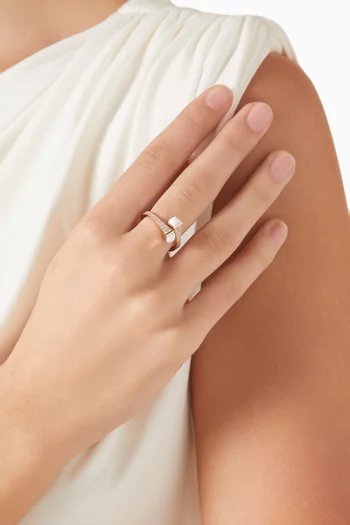Cleo Diamond Slim Ring in 18kt Rose Gold