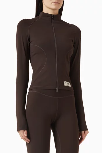 بلوزة للجري بأكمام طويلة قماش سوفتسكين معاد تدويره