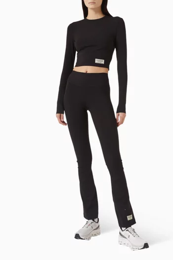 لغينغز بقصة واسعة قماش سوفتسكين مُعاد تدويره