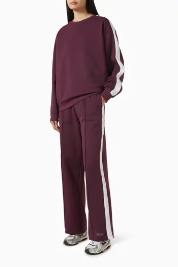 سويت شيرت بشريط بارز بشعار الماركة