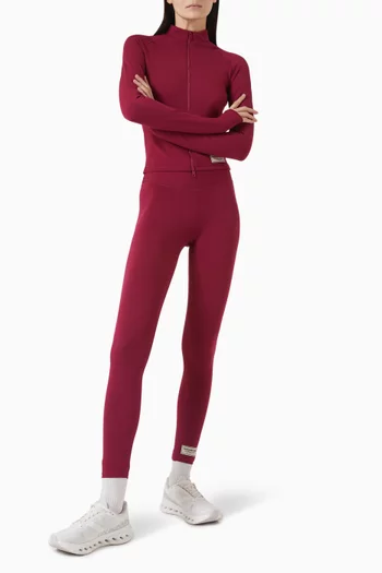 لغينغز بخصر مرتفع وحياكة داخلية 24 بوصة قماش سوفتسكين