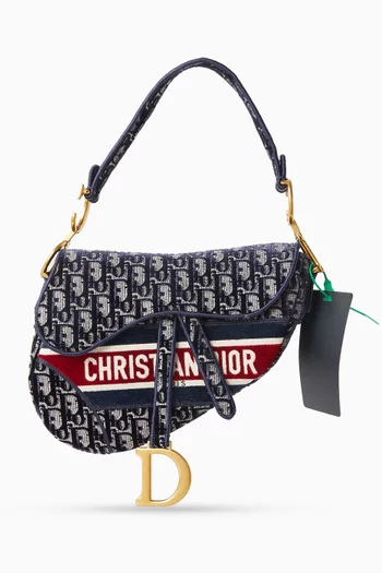 Saddle Bag in Oblique Velvet