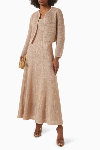 Flared Maxi Dress in Knit