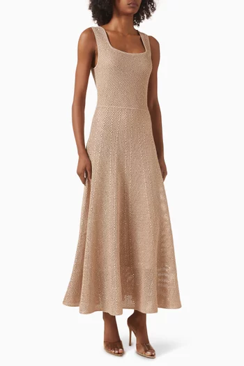 Flared Maxi Dress in Knit