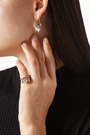 Mini Charm Ring in Brass