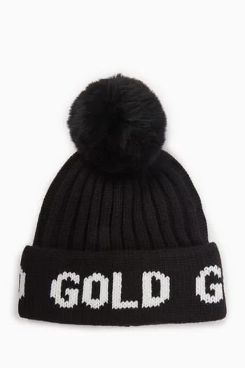 قبعة بيني هود بومبون منسوجة