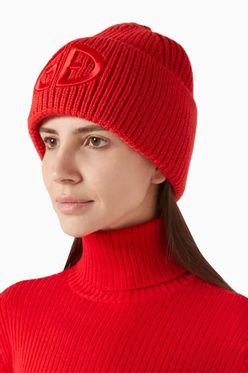 Valerie 3D Logo Beanie in Knit