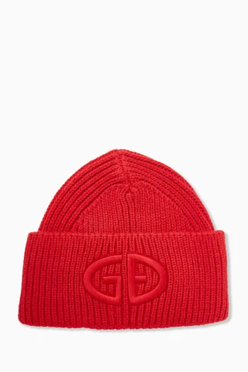 Valerie 3D Logo Beanie in Knit