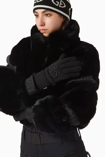 Vanity Logo Gloves in Knit