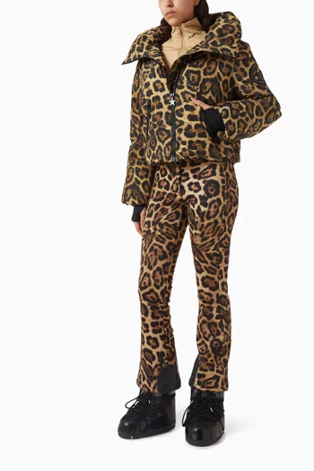 Pantera Leopard-print Short Down Jacket