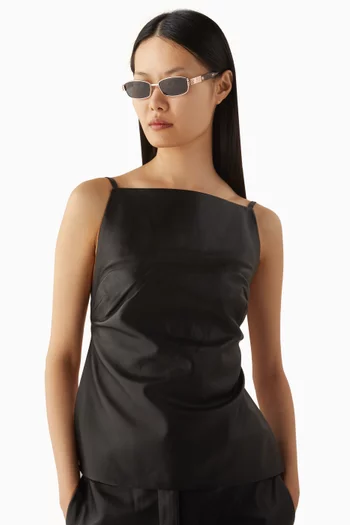 نظارة شمسية نات بإطار مستطيل معدن