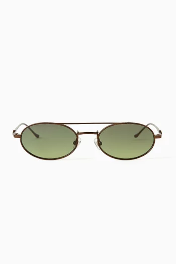 Noa Oval Sunglasses in Metal