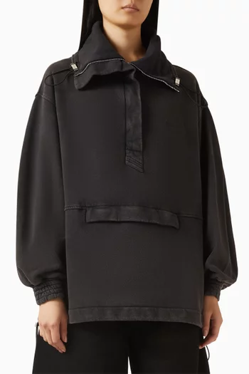 سويت شيرت بقصة واسعة قطن