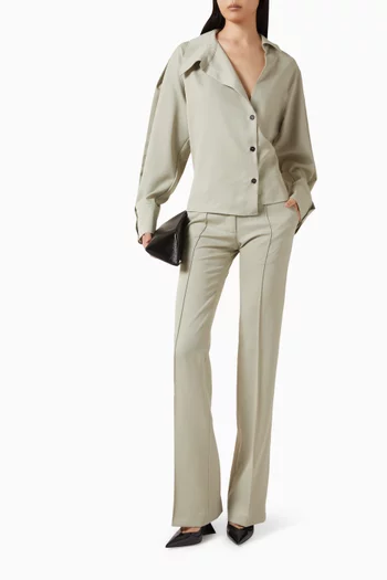 Straight-leg Pants in Wool