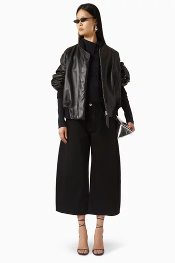 Wide-leg Crop Jeans in Denim