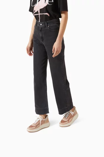 Nama Low Top Sneakers in Mesh & Leather