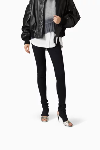 حذاء بيتا مفتوح من الخلف بكعب 95 مم جلد نابا