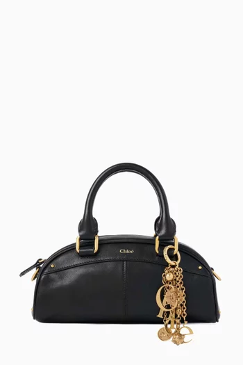 Medium Bowling Bag in Calfskin Leather