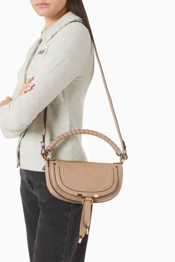 حقيبة كتف مارسي صغيرة جلد عجل