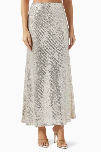 تنورة مطرزة بالترتر