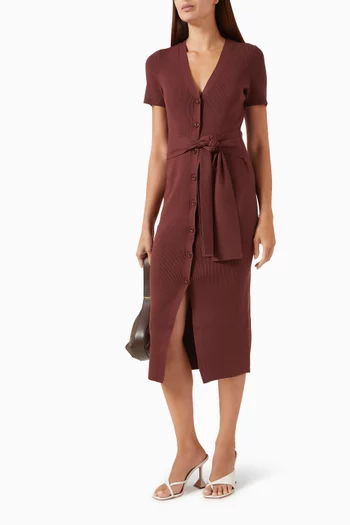 فستان أغنيس بنمط كارديغان مزيج رايون