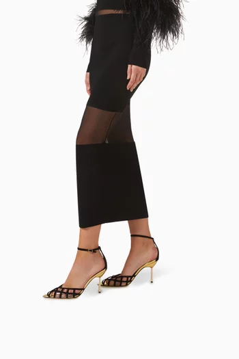 Lucille 85 Cage Pumps in Suede