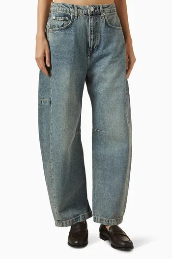 Charlie Barrel-leg Jeans in Denim