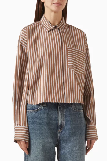 Marin Crop Striped Shirt in Cotton