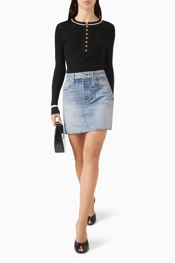 Kassy Henley Sweater in Rib-jersey