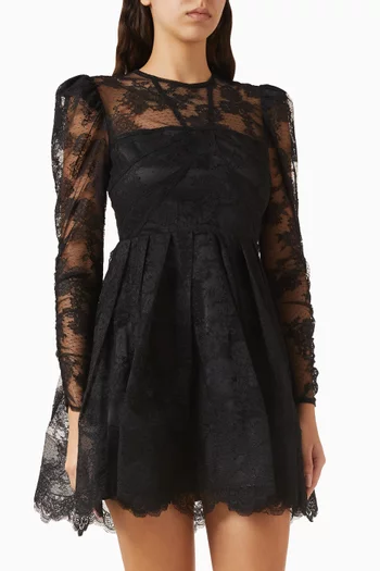 Leoni Mini Dress in Lace