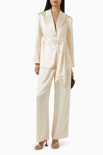 جاكيت ليف بتصميم ملفوف ستان