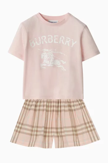 تي شيرت بطبعة شعار الفروسية قطن