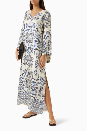 قفطان برغموت طويل حرير