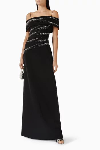 فستان سهرة نادين كريب