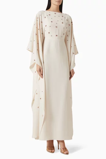 Embellished Cape Dress