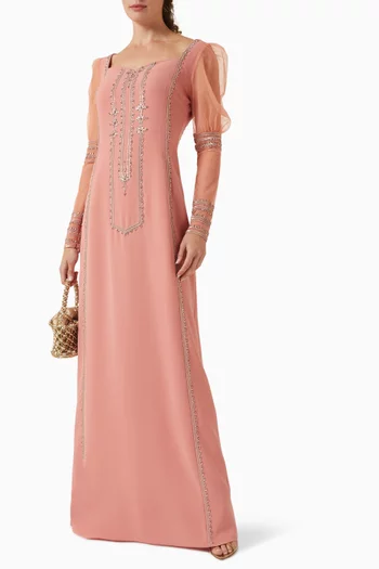 فستان مطرز بالترتر